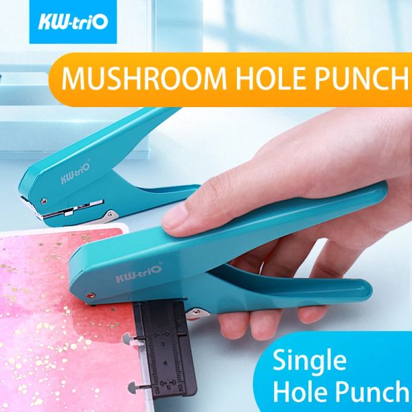 Punch Kwtrio Mushroom Hole Notebook Puncher Punch Machine Punch Machine Planner Binding Discos Suministros de la oficina de la escuela para golpear