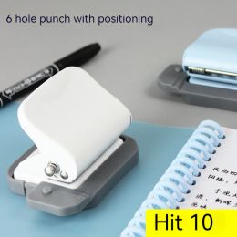 Punch Mini Paper 6Hole Machine de poinçonnage multifonctionnel DIY A4 B5 A5 LOBE LEAF LIGNAGE PUCHING MACHINE Student Office Stationery