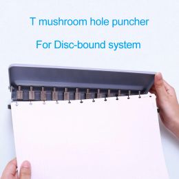 Punch Mushroom Hole Punch 12 agujeros Puncher Discbound Notebook y revistas Accesorios A4/A5/A6/A7/B5 H Suministros de encuadernación de planificadores