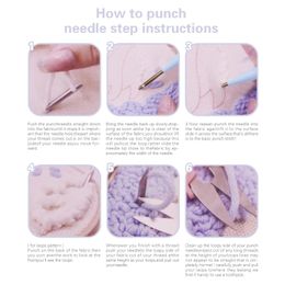 Punch à aiguille broderie kit bricolage magique aiguille artisanat pour les fournitures de touffage de tapis
