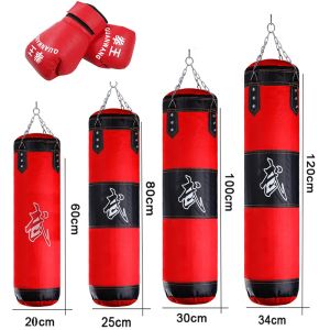 Bokszak hangen bokszak met handschoenen hand wraps hangende ketens haak voor mma muay thai karate taekwondo training fitness