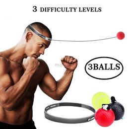 Punching Balls Boxe Fight Ball sur String Reflex Fitness Punching Head Bands Set Améliorer la réaction de vitesse MMA Training Goal Accessoires HKD230720