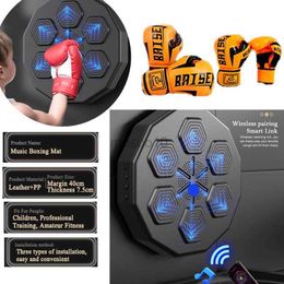Boksballen Elektronisch bokstrainingsdoel Wandgemonteerd stootkussen LED-licht Bluetooth-compatibel voor boks-/behendigheidsreactie-oefening HKD230720