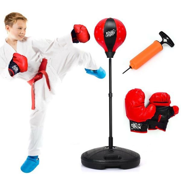 Punching Balls Enfants Sac De Frappe Ensemble De Jouets Support Réglable Gant De Boxe Vitesse Balle w 230621