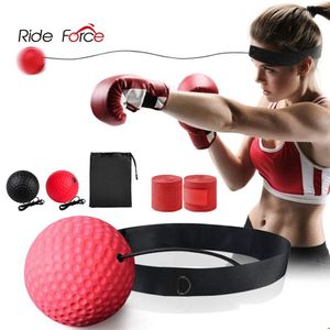 Balles de frappe Ride Force Kick Boxing Reflex Ball Head Band Combat Vitesse Entraînement Punch Muay Tai Mma Équipement d'exercice Accessoires Othmx