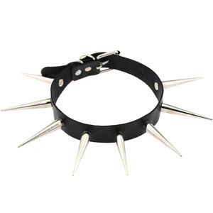 Punk Big Metal Spike Rivets Rock Gothic Chokers PU Lederen Stud Collar Choker Ketting Hip Hop Statement Sieraden