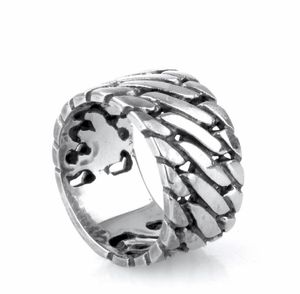 Punk Biker sieraden brede kettingringen Boeddha ring rock rock titanium roestvrijstalen ring vinger kunst retro druppel 1073445