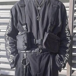 Punk Chest Bag HipHop Tactical Streetwear Waist Pack Unisex Outdoor Functional Vest bags Two Pockets Harness Chest Rig Bag 2205137243404