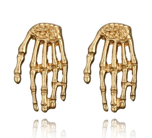 Punk Gold Color Hand Shape Moucles d'oreilles pour femmes pour femmes Personnalités ALLIAGES GÉOMÉTRIQUES ÉTATS D'EOT BIENDIE BIELLES MODIELLES MODIES WHO6902991