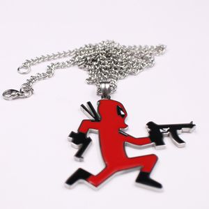 Punk Hip-Hop bijoux hommes pendentif colle rouge acier inoxydable ICP Clown Hatchetman pistolet homme pendentif collier 4mm chaîne gourmette