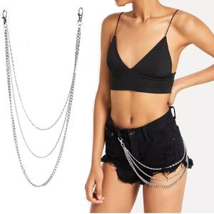 Punk Hiphop Body Chain Trendy Belt Waist Chain For Women Men Pants Chain Multi Layer Trousers Keychain Jewelry Jeans