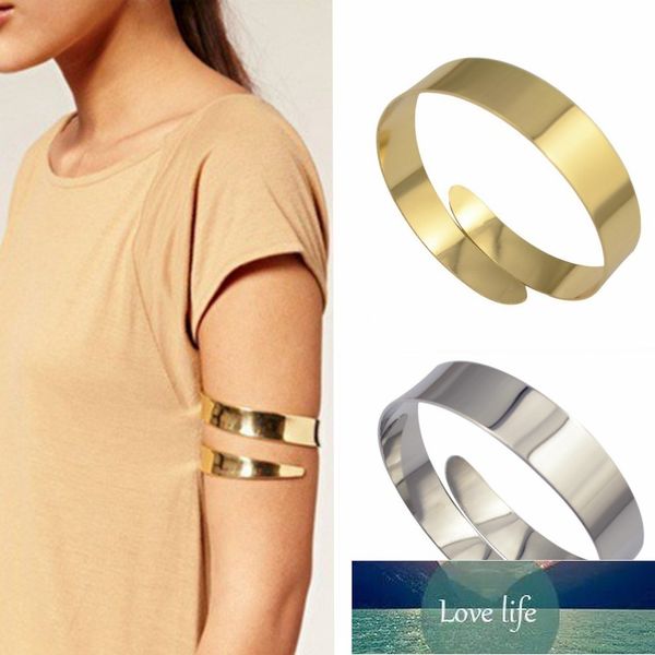 Punk Metal Arm Cuff Bangles New Fashion Hiphop Or Argent Couleur Brassard Réglable Bras Supérieur Bracelet Pour Femmes Prix Usine Expert Design Qualité Dernier Style