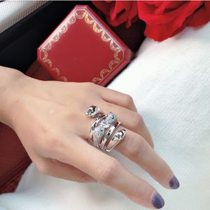 Punk Personality dominee zircon Multiple heads leopard head ring Women's Ring Hot Free shipping Luxurious Dance Giving gifts Rings Hip hop