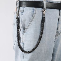 Punk Rock cuir métal pantalon taille chaîne hommes femmes porte-clés grand anneau portefeuille porte-clés Jeans unisexe Hip-hop bijoux cadeau 240315