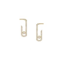 Punk rock pure cristal cz move zircon bijoux mode bijoux sterling pave gouttes oreilles de boucles d'oreilles nouveaux créateurs pour femmes1004118