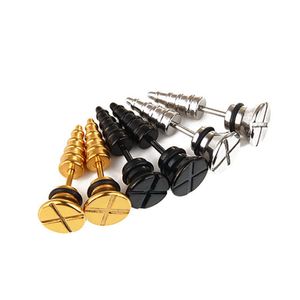 Punk Screw Spike Stud Earring Stainless Steel Piercing Ear Rings for Women Men Hip Hop Puncture Fashion Body Jewelry