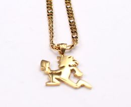 Punk Small 1039039 Gold ICP Hatchetman Charm Juggalo Pendant Collier en acier inoxydable 24039039 NK LINK3422279