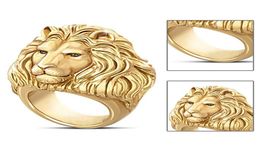 Style punk dominoring lion têtes anneau gothique gothique couleur doigt anneau homme bijoux hip hop rion africain anneaux gif1148633