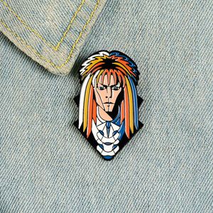 Style Punk émail broche personnalité cheveux longs homme épinglette broche chemise sac coloré dessin animé badge dame bijoux cadeau à un ami