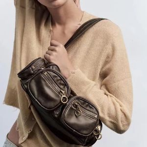 Punk elegante para mujeres PU Pu Axila Bolsas de la axila Bolsa de compras Bolsas de hombro de la moda 240329