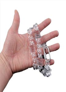 Collier de verrouillage de chaîne acrylique transparent transparent pour hommes Femmes Résine Clai Spike Collier Pendant Pendre des bijoux 9680556