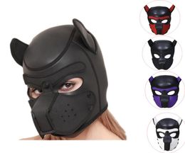 Chiot chiot jouer au masque de hotte de chien bdsm bondage jouet bondage retenue hood masque fétiche hood role de compagnie de compagnie de sexe toys pour couples314o5870503