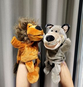 Marionetten 30 cm schattige dieren handpop knuffels Wolf Leeuw Panda wasbeer handpoppen Educatief verhaal pop speelgoed kerstcadeau 230919