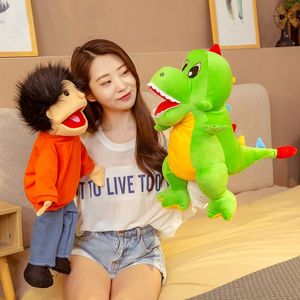 Marionetten 60 cm grote zachte pop schattige dieren handpop kinderen theatervoorstelling rekwisieten enge dinosaurus panda knuffels kinderen cadeau 231027