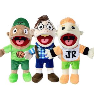 Puppets Boy Jeffy Handpop Coby Junior Joseph Pluche pop speelgoed gevuld beeldje met beweegbare mond voor speelhuis Kinderverjaardagscadeaus 230919