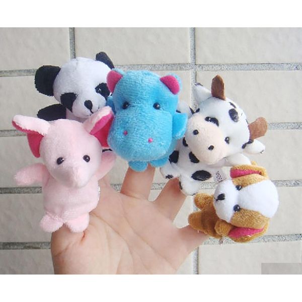 Marionnettes Dessin Animé Animaux Marionnette À Doigt Enfants Jouet Panda Hippopotame Lapin Éducation Préscolaire Ours En Peluche Grenouille Interaction Parentenfant Raconter Une Histoire Dhfza