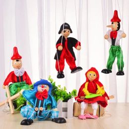 Marionetten Grappig Kleurrijk Trekkoordpop Clown Houten Marionet Handwerk Speelgoed Gezamenlijke activiteit Pop Kinderen Kinderen Geschenken voor jaar 231027