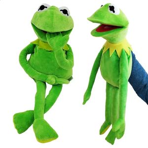 Marionetten Kermit Kikker Pluche Handpop Knuffeldier Open Mond Komeet Kikker Handpop voor kinderen Jongens Meisjes Speelgoed Familiefeestspel Geschenken 231109