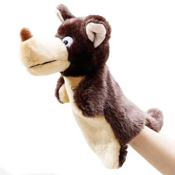 Puppets en peluche jouet hand marionnette Big Bad Wolf Animal Modeling Simulation Doll Parent-Child Activity Game Toy Wholesalel231222