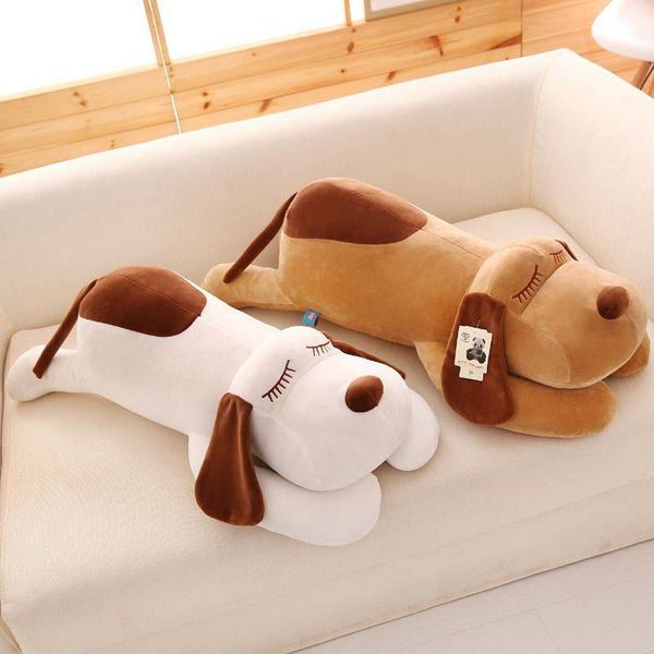 Chiot chien en peluche cadeau poupée mignonne fille dormant avec les jambes de serrage Super doux lit oreiller tissu poupée poupée en gros