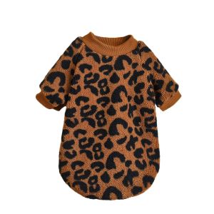 Puppy Pullover Vêtements de chien Leopard Pet Pet Vest Winter Dog Chiens Vêtements pour petits chiens moyens Chat Chat Chihuahua Yorkie