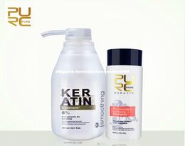 PURC 8 Formalin Keratin Brazilië Keratinebehandeling 100 ml Zuivering Shampoo Haarverzorging Maakt Haar rechtstreeks gladmakende Shinning7364488