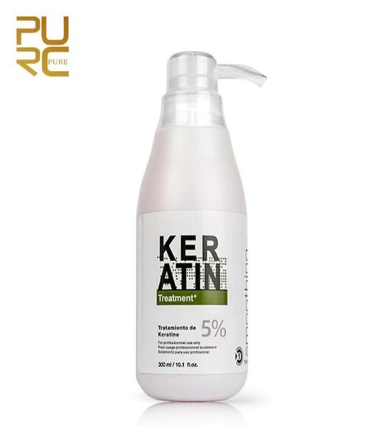 PURC traitement à la kératine brésilienne lissant les cheveux 5 formol 300 ml élimine les frisottis et rend les cheveux brillants et lisses 7711155