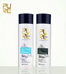 PURC shampooings et revitalisant quotidiens pour cheveux pour lisser lissage réparation soins des cheveux féminins et masculins 2 pièces ensemble 200ml5323474