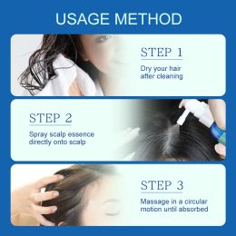 Purc Hair Swepp Treatment Hilat Huile Poincer les démangeaisons anti-perte Contrôle d'huile lissage Essence Spray Cair Care Beauty Health 60ml