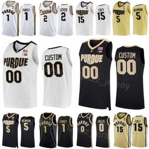 Purdue Boilermakers 15 Zach Edey Jerseys College Basketball 2 Fletcher Loyer 3 Braden Smith 0 Mason Gillis 5 Brandon Newman 1 Caleb Furst NCAA Men Kids vrouwen