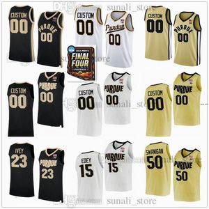 Purdue Boilermakers 2024 Final Four NCAA Basketball Jerseys 15 Zach Edey 3 Braden Smith 4 Trey Kaufman-Renn 55 Lance Jones 2 Fletcher Loyer 0 Mason Gillis 5 Myles Colvin