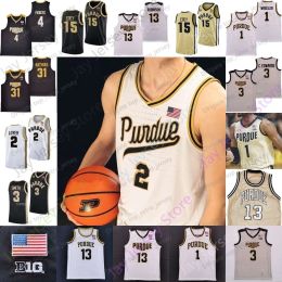 Maillot de basket-ball Purdue Boilermakers pour jeunes enfants du collège Zach Edey Fletcher Loyer Braden Smith Furst Newman Gillis Kaufman-Renn Robinson Ivey Morton Jenkins Jr.