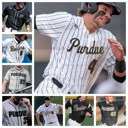 Purdue Boilermakers College honkbaltrui volledig gestikt Aaron Dolney Brody Chrisman Keenan Spence Griffin Lohman Will Briggs Heren Dames Jerseys