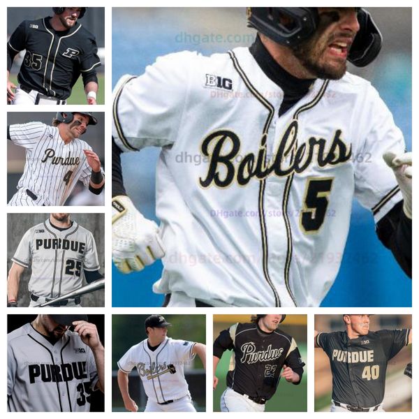 Maillot de baseball Purdue Boilermakers College tout cousu Kyle Iwinski Parker Dean Corbin Malott Connor Caskenette Carter Doorn Mac Lewis Hommes Femmes Maillots