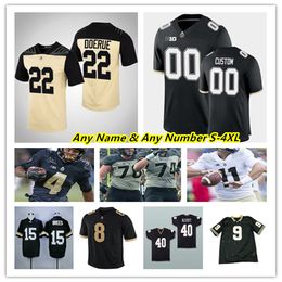 Purdue Boilermakers College voetbalshirts Drew Brees Aidan O'Connell Devin Mockobee Dylan Downing King Doerue Charlie Jones Payne Durham TJ Sheffield Rice 4X