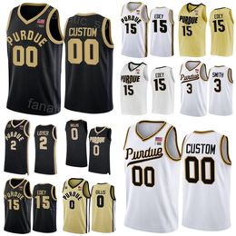 Purdue Boilermakers Jersey College Basketball 15 Zach Edey 2 Fletcher Loyer 3 Braden Smith 0 Mason Gillis 5 Brandon Newman 1 Caleb Furst Borduurwerk NCAA Custom Name