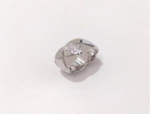 Pure 925 Ring de créateurs de couple en argent sterling pour femmes hommes bijoux coups bagues amants de mariage lozenge engagement geometri3511304