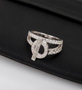 Pure 925 Sterling zilveren sieraden voor dames slot ringen luxe merkkwaliteit feest bruiloft sieraden verloving hoepel vol diamant o t 2691314