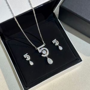 Puur 925 sterling zilveren sieraden voor vrouwen waterdruppel diamanten hanger gouden ketting schattig mooi ontwerp fijne luxe hanger kettingen