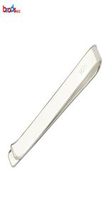 Pure 925 Clip à cravate en argent sterling blanc personnalisé Men039s Tie Bar Boan Making Wedding Gift ID365157398685